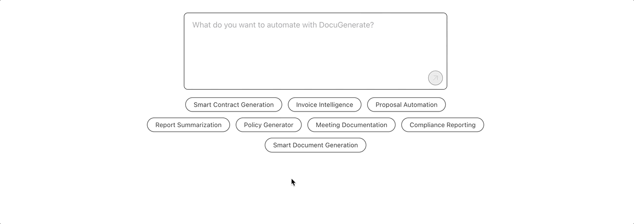 Showcase of the String agent builder with prompts for Smart Contract Generation, Invoice Intelligence Proposal, Automation Report Summarization, Policy Generator Meeting and Documentation Compliance Reporting