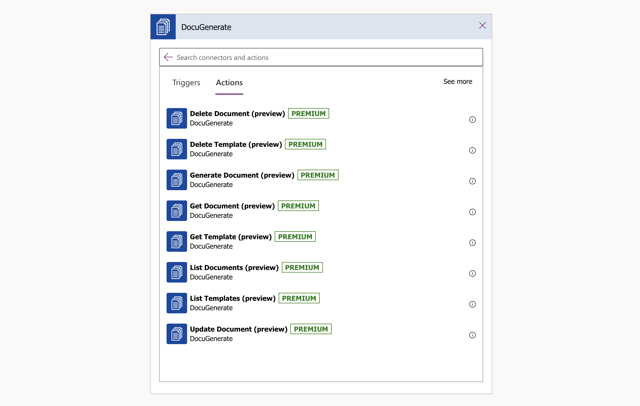 DocuGenerate Actions in Power Platform