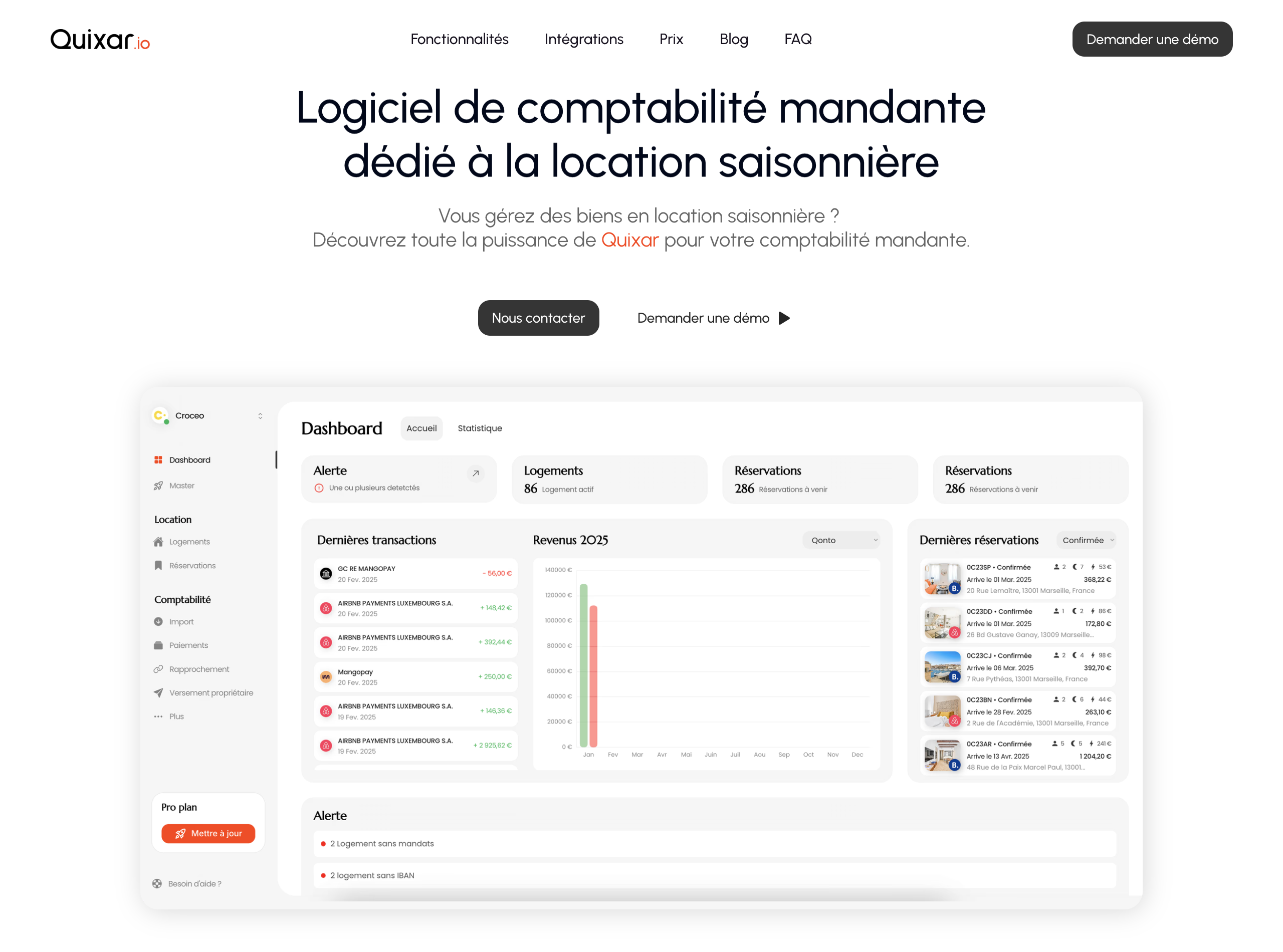 Quixar homepage hero